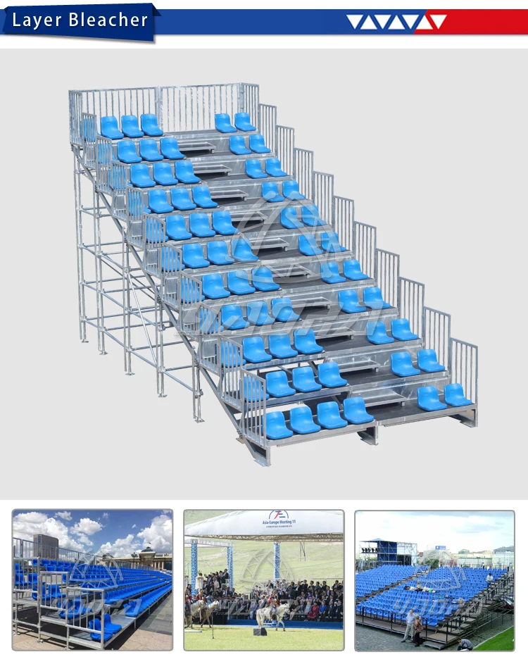 Sports Temporary Stadium Seating Outdoor Mobile Bleacher Used Bleachers