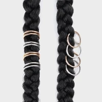 

Amazon 20pcs/bag Golden Silver Color Hair Rings Braid Ring Hoops Hair Loop Clip Accessories for Dreadlocks