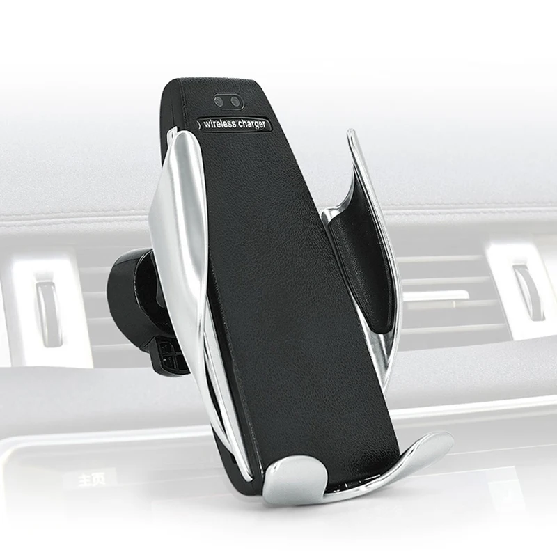 

Qi Wireless Charger 10W For iPhone X XS Max XR Samsung Auto Sensor Holder Car Wireless Charger Fast Charging, Black