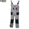 Men's bleached white work Bib-pants safety workwear with high quality