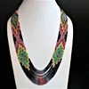 7-strand Multi Sapphire Gemstone Jewelry Necklace