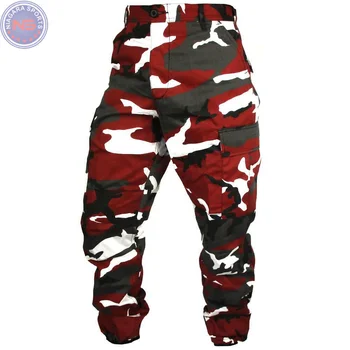 red camo trousers