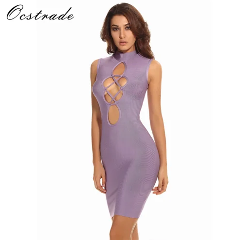 

Ocstrade Hot Sale Wholesale Sexy Women Fashion Hollow out Bodycon Bandage Dress Mini, Any color for oem order