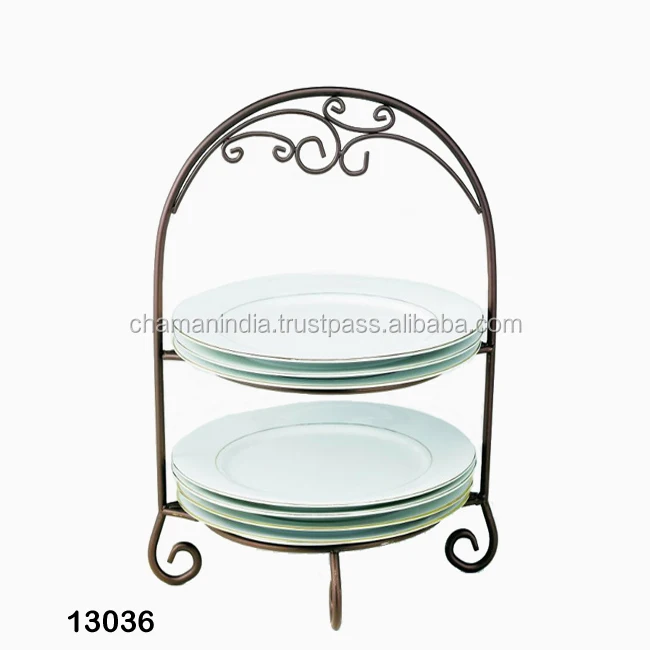 3 Tiered Wrought Iron Plate Stand Buy 3 Tiered Wrought Iron Plate