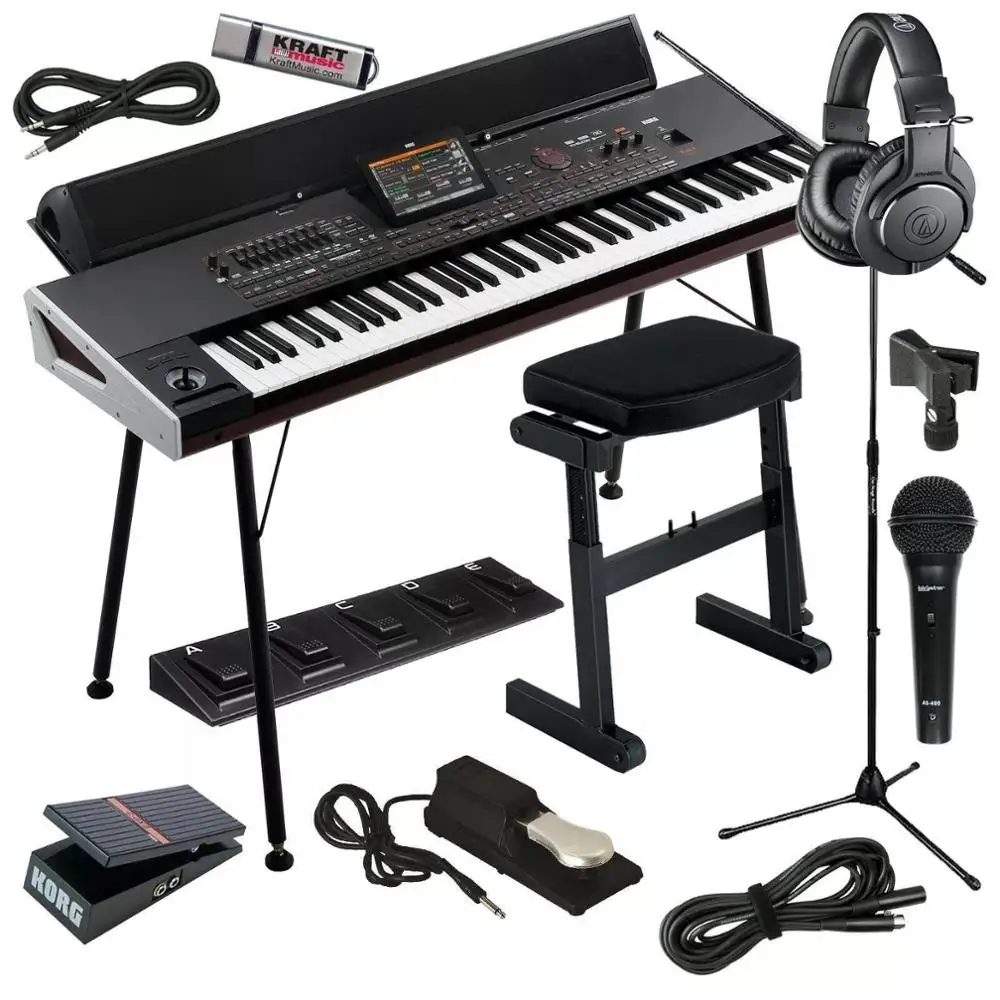 Original New Korg PA4X 76-Note Professional Arranger Workstation Keyboard with speaker system