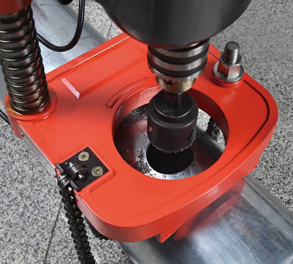 Metal Pipe Hole Drilling Machine With Chains Or Basement In