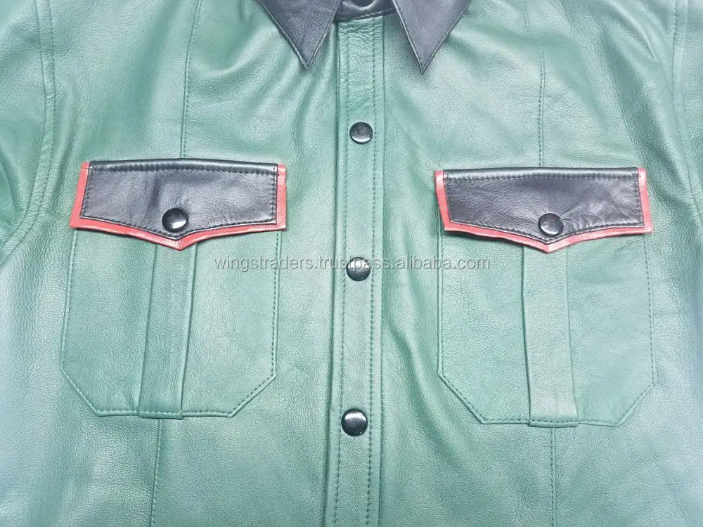 男性非常にホットなミリタリーユニフォームゲイピュアラムレザーアーミーグリーンレザーシャツパキスタン製 Buy 軍事革シャツ製男性パキスタン ゴパンツメンズアーミーグリーンゲイ革製パキスタン 新ホットスタイルゲイ軍服子羊革シャツ Product On Alibaba Com