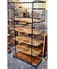 Retro Vintage Metal Wooden Bookcase Minimalist Library Furniture Design from India