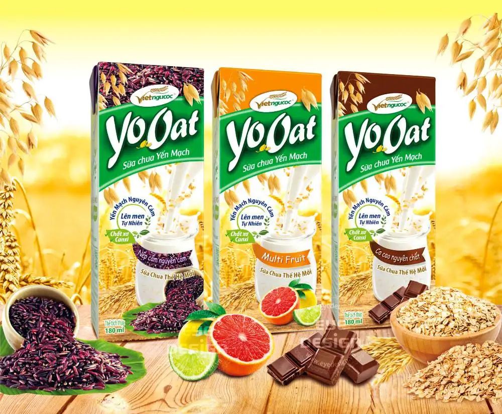 
High quality purple Glutanious yogurt drink new taste with oats 