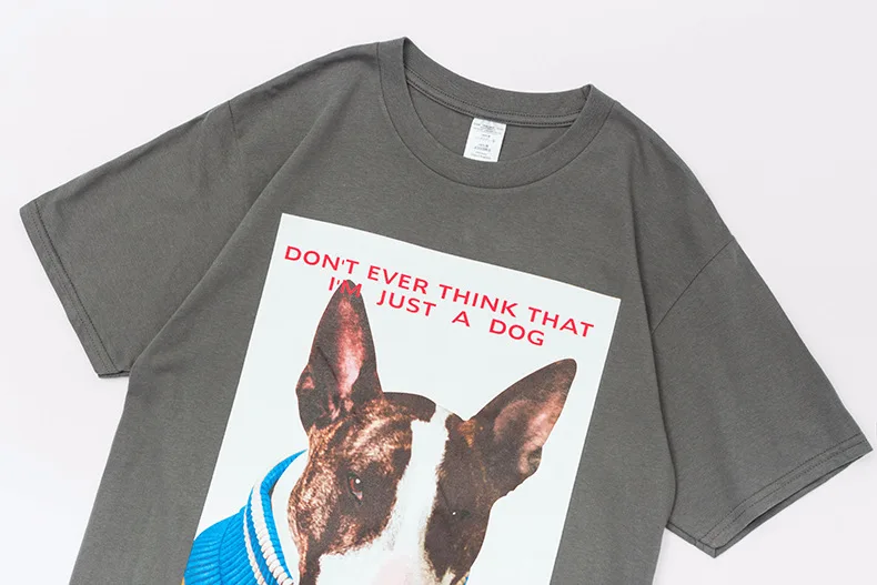 2019 OEM ODM Custom Cotton Dog Custom Printed Men Slogan T-shirt  