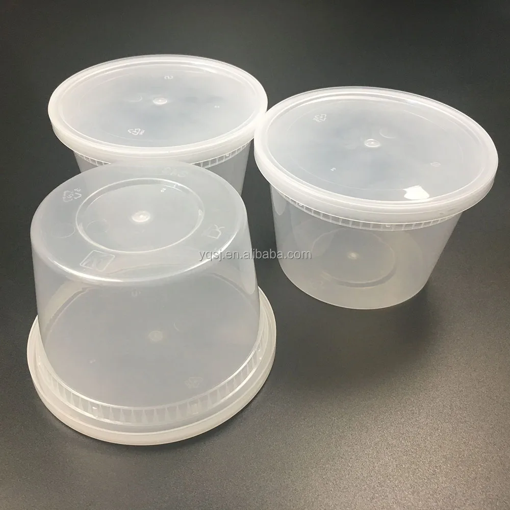 Chinese Wholesale 448ml/16oz Clear Round Disposable Plastic / Pp Lunch