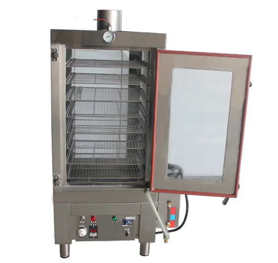 8 Trays Commercial Stainless Steel Food Steamer Gas Food Steamer Warmer