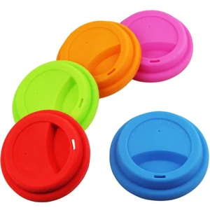 Image of Food Grade Silicone Coffee Cup Flip Top Lids