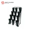 Artificial flower shop metal bucket cart trolley movable display rack stand