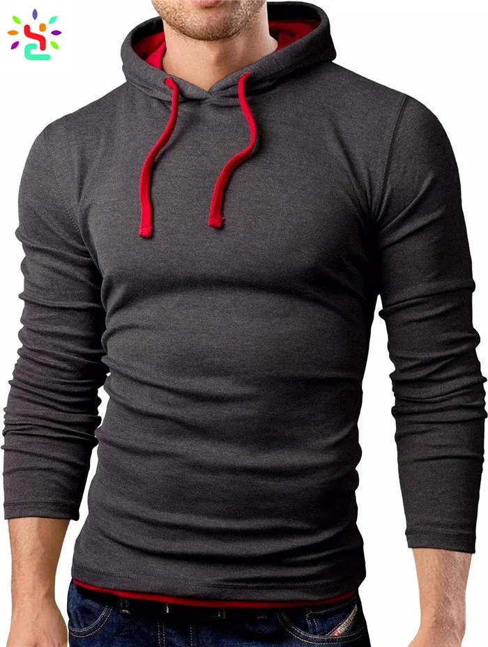 Sexy Mens Clothing Hoodies Slim Fit Hoodie Without Pockets Pullover ...