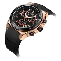 

Megir Luxury Brand Sports Man Watches Men's Chronograph Quartz Wrist Watch Silicone Band Relogio Men Watch