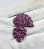 Size 50x30x5 mm,66.1 Cts,Natural Mozambique Ruby Hand Carved Gemstone Ruby Carving Loose Gemstone