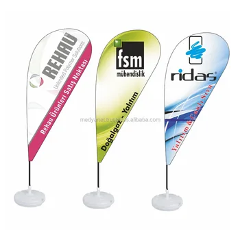 Advertising Flying Banner Teardrop Flags Outdoor Promotional Wind