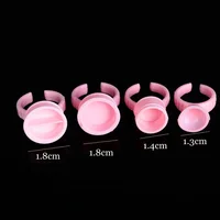 

Wholesale 100pcs/pack of plastic disposable glue ring for eyelash extension glue holder pink, blue, white, multiple styles L M