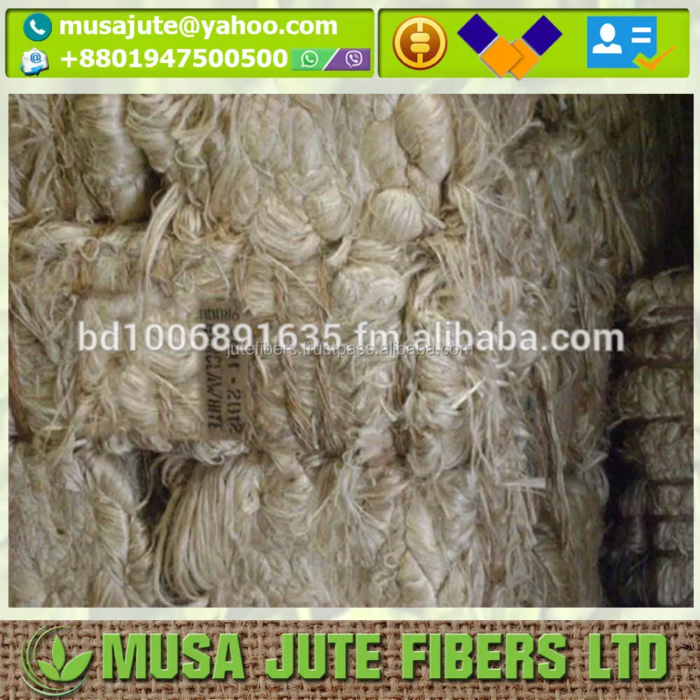 
good selling Textiles & Leather Products Customized Requirement WHITE Raw Jute Fiber 