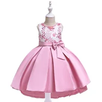 

High quality pink birthday gown princess girl dress knee length flower girls dresses for party latest dress designs pictures