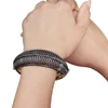 14k Gold Hot Diamond Jewelry 925 Sterling Silver Beautiful Wedding Design Multi Layered Cage Bangle
