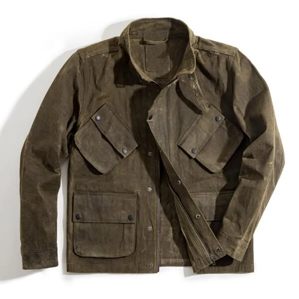 

High Quality Photographer Jacket Fishing Jacket Mossy Green WAXED JACKET For Man, Customized color