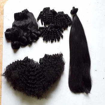 Curl Weave Crochet Monlogian Kinky Coil Curly Human Hair