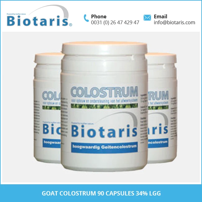 
Bulk Quantity Goat Colostrum Milk Tablets / 90 Capsules with 34% IgG 