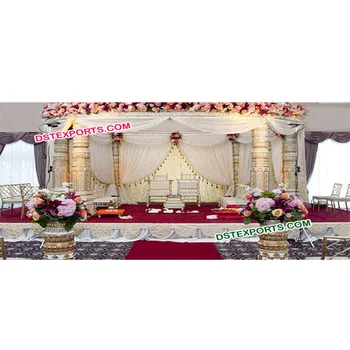 South Indian Wedding Mandap Fiber Dev Pillars Wedding Mandap