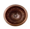 Vine Pattern Round Copper Sink