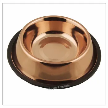 copper dog bowl