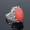 Red Jasper Oval Gemstone German Garlish Silver Royal Looking Designer Handmade Jewelry Bezel Setting Ring SIRG1704