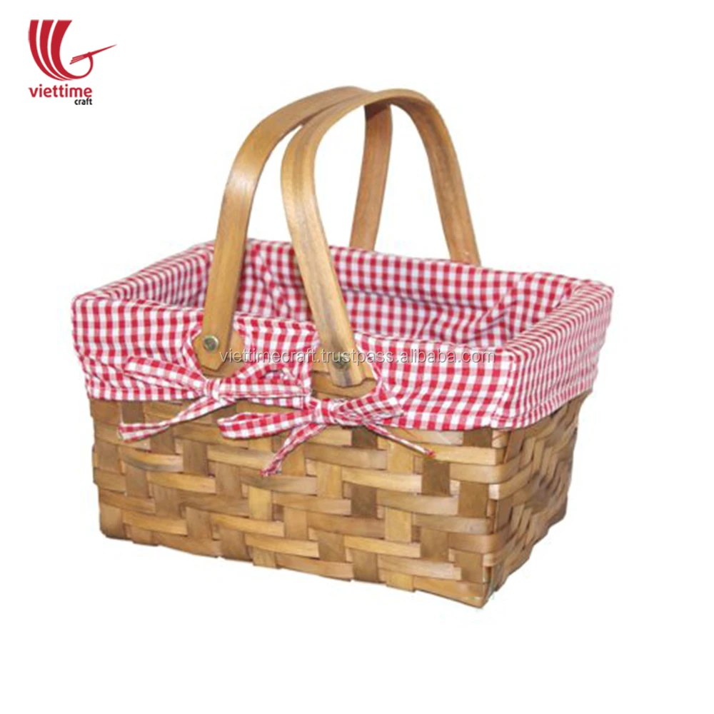 Oversized Rectangular Woven Bamboo Picnic Basket/ Basket Picnic