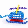 New product full color diy plastic toys for kids snowflake block set