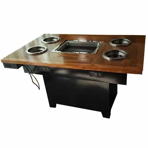High Power Smokeless Hot Pot Table With Induction Cooker Buy Hot Pot Table,Smokeless Hot Pot