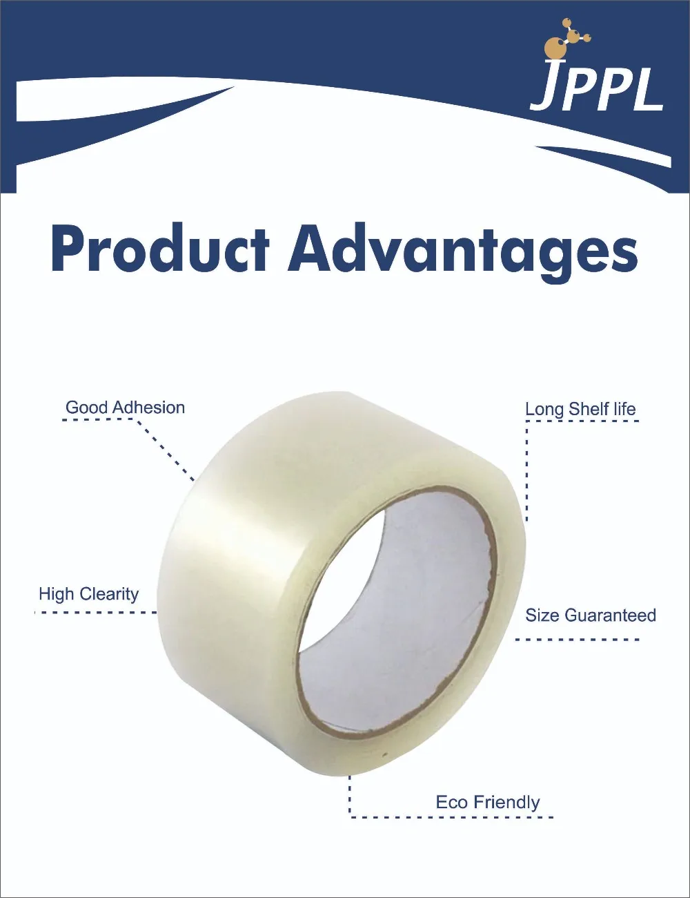 Customized Rubber Adhesive Opp Film Based Clear Brown Cold Storage Low