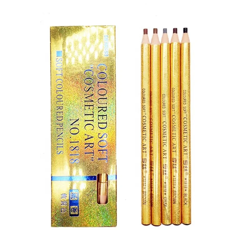 

Cosmetic Art Microblading Accessories Wholesale Gold Long-lasting Eyebrow Pencil Custom Waterproof Korea Eyebrow Pencil Tattoo, Black,gray,brown,light coffee,dark coffee