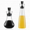 kitchenware 250ml glass olive oil dispenser bottle with stainless lid