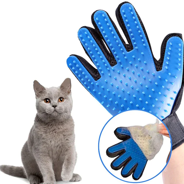 

New Updated 259 Pins Silicone Pet Dog Hair Remover Brush, Pet Dog Cat Grooming Brush, Pet Dog Cat Grooming Glove for Dogs, Blue