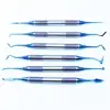 Dental Composite Filling Instruments Kit Set of 6 Stainless Steel Cassette Blue Titanium Coated