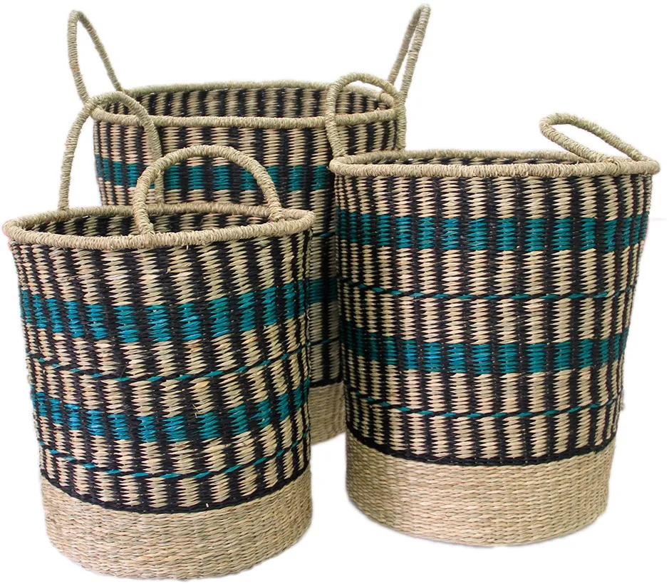 Hot Trend Seagrass Basket/ Bolga Seagrass Basket Handmade Craft Low