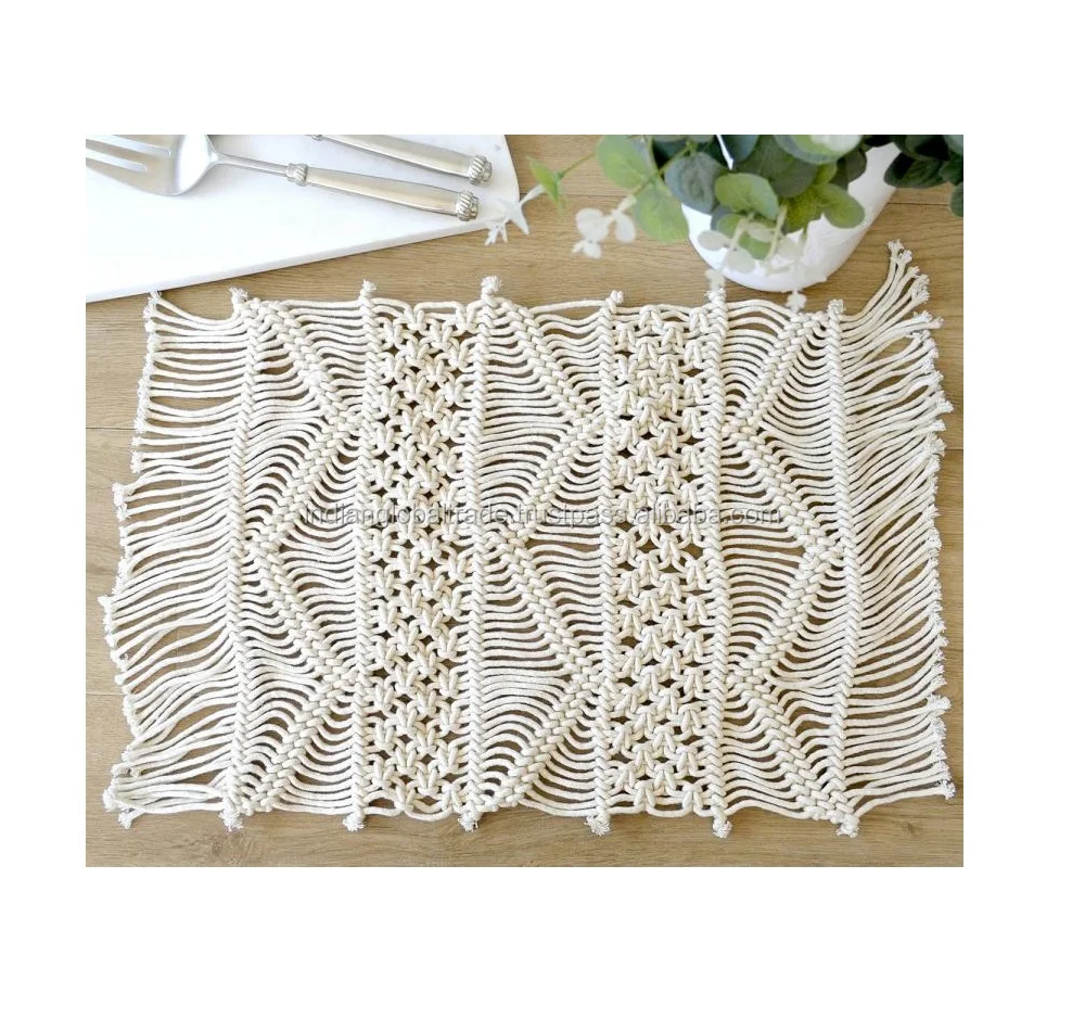 Beautiful Handmade Cotton Macrame Placemat Buy Tea And Coffee Coaster