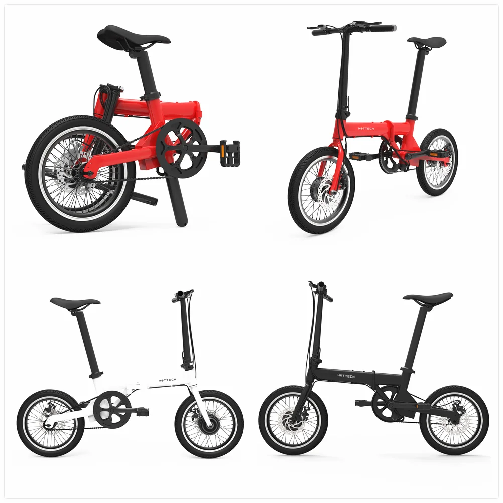 Foldable Ebike Pedal Assist Electric Folding Bicycle 16 Inch With