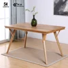 Japanese modern dining room oak wooden eating table designs