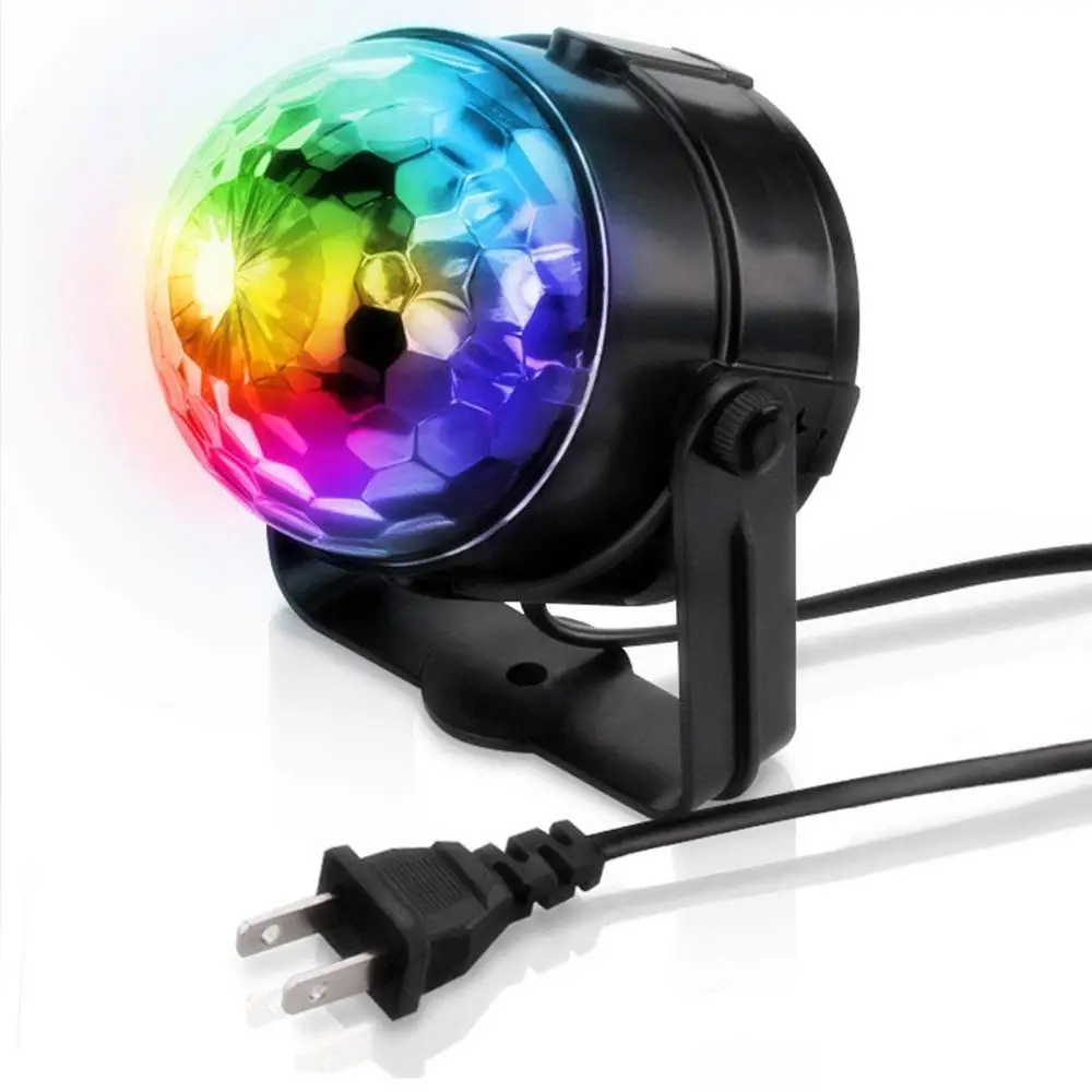 
Factory RGB magic multi colored rotating dj party Light mini sound activated led disco ball  (50044575194)