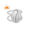 Amazing Cowrie Ring 925 Sterling Silver Ring Splitted Shank Designer Ring Plain Silver Jewelry Manufacturer