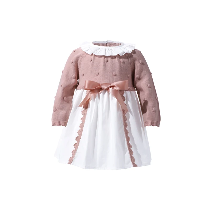 

Wholesale Style 100% Cotton Casual Newborn Sweater Baby Girls Dress