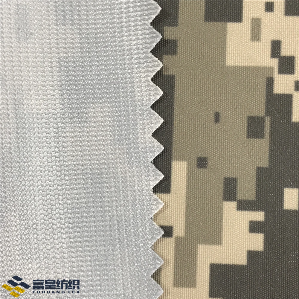 
Waterproof breathable polyester camouflage fabric laminated tpu film for softshell garment 