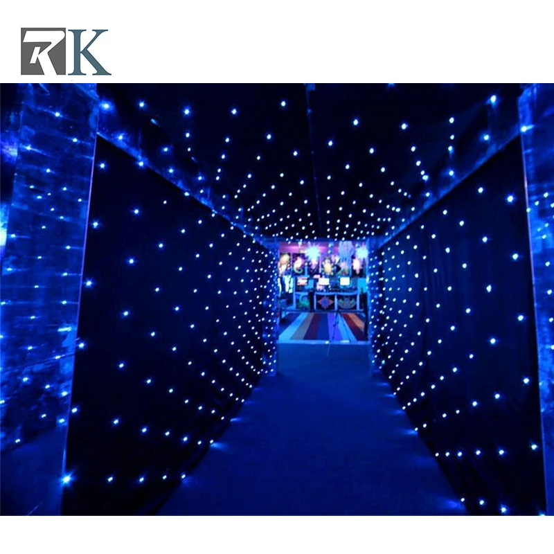 10ft 10ft Led Star Curtains Mini Led Lights For Fabric Stage Laser